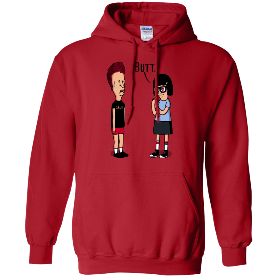 Sweatshirts Red / S butt.. Pullover Hoodie