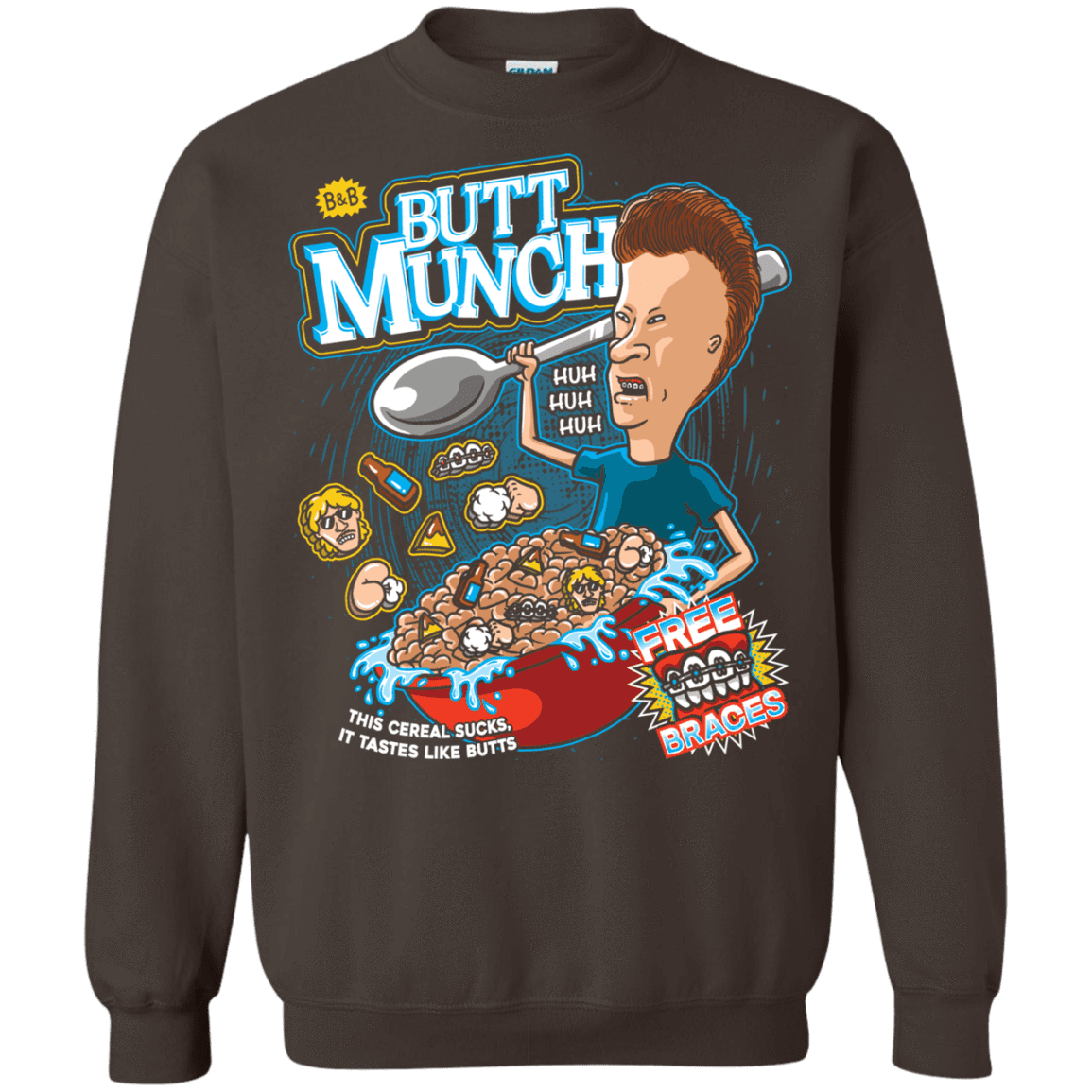 Sweatshirts Dark Chocolate / S Buttmunch Cereal Crewneck Sweatshirt