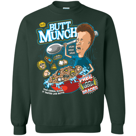 Sweatshirts Forest Green / S Buttmunch Cereal Crewneck Sweatshirt