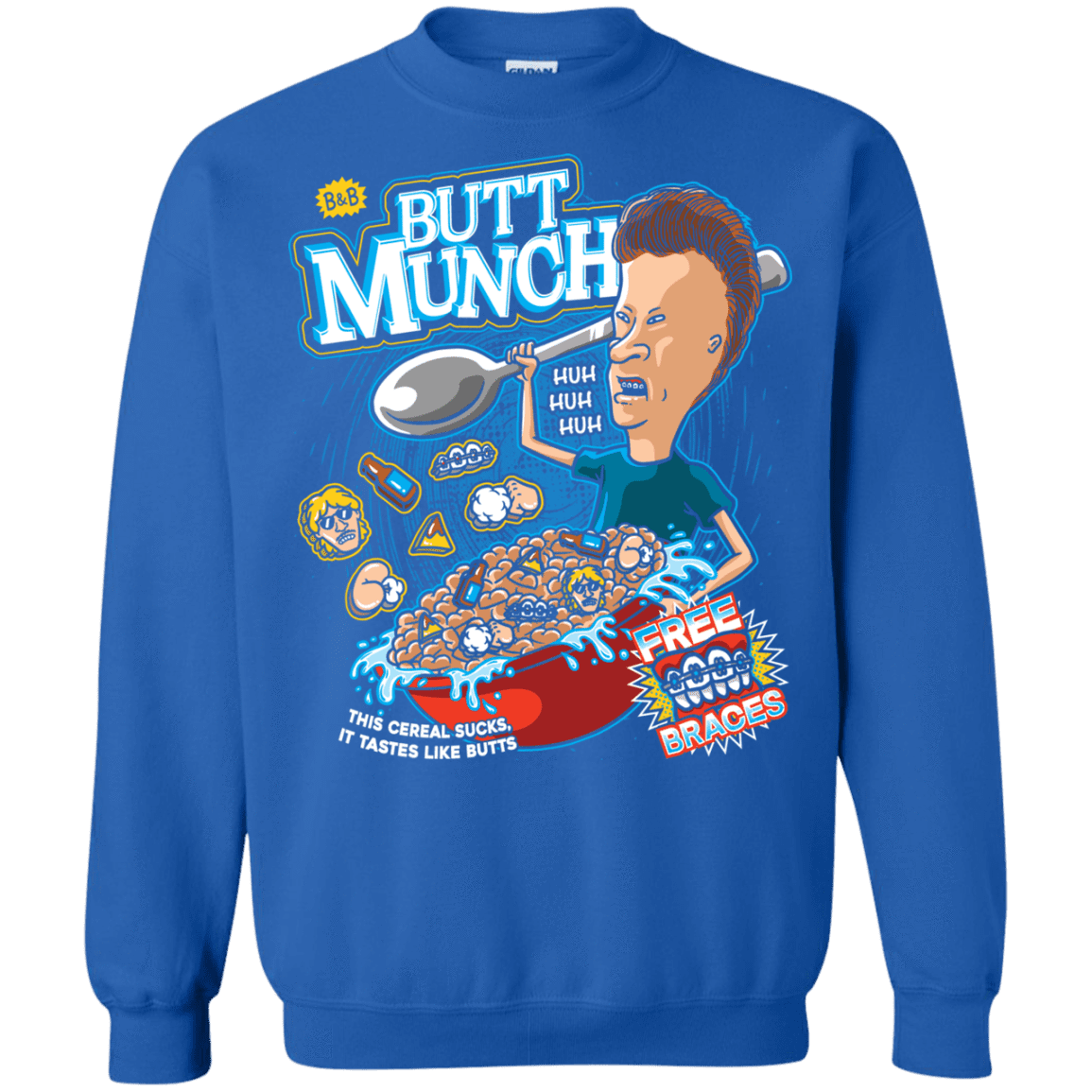 Sweatshirts Royal / S Buttmunch Cereal Crewneck Sweatshirt