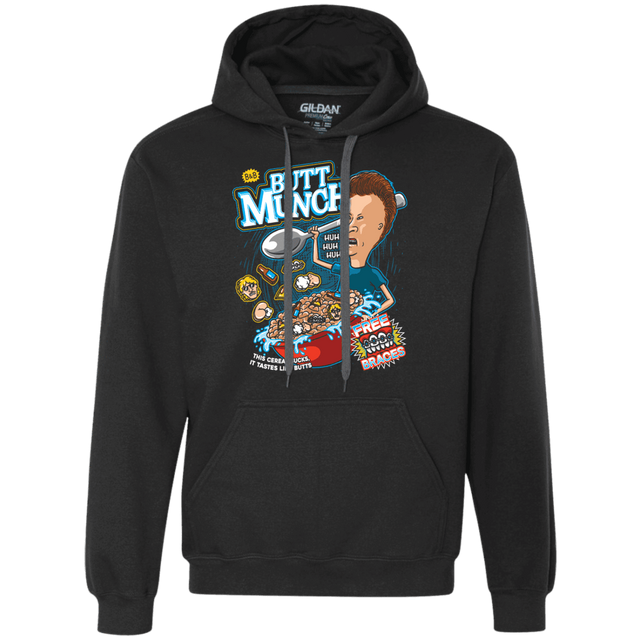 Sweatshirts Black / S Buttmunch Cereal Premium Fleece Hoodie