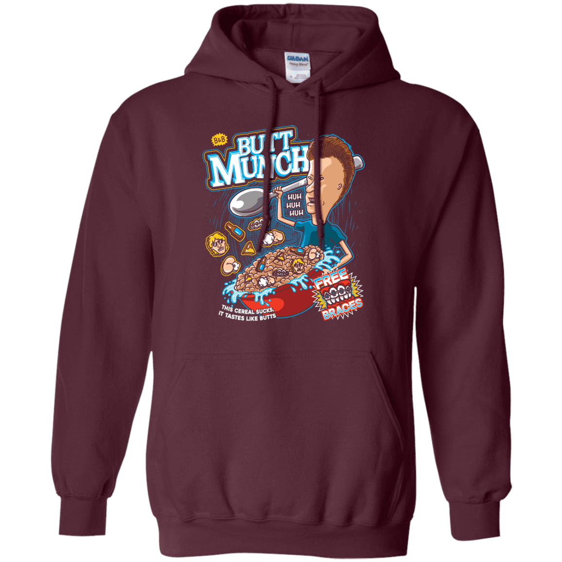 Sweatshirts Maroon / S Buttmunch Cereal Pullover Hoodie