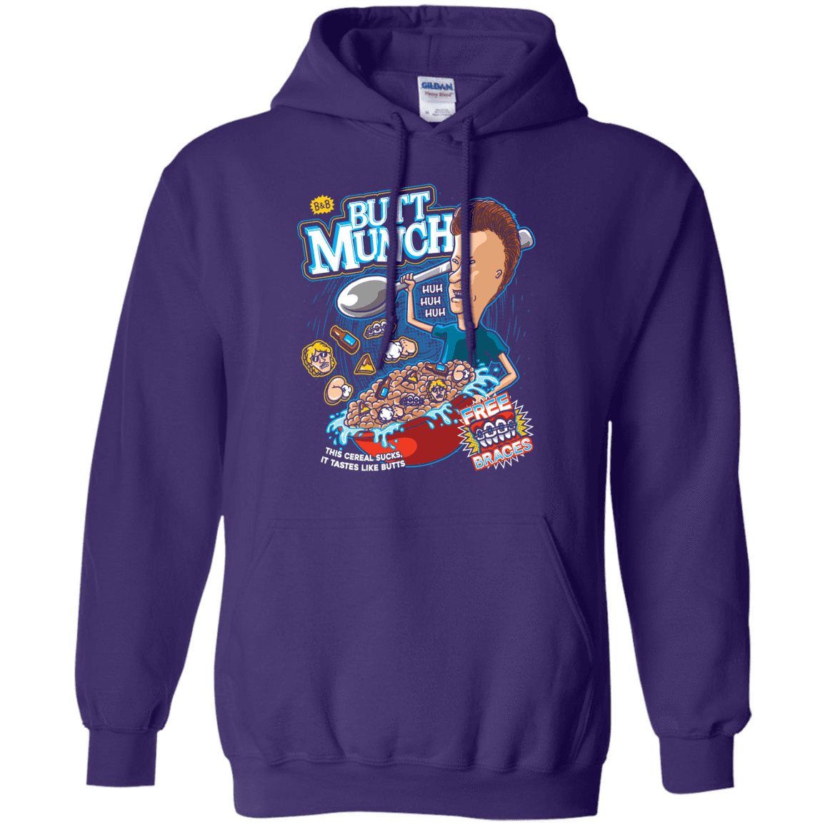 Sweatshirts Purple / S Buttmunch Cereal Pullover Hoodie