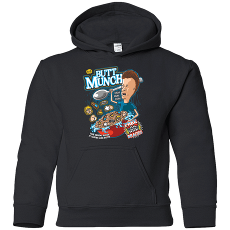 Sweatshirts Black / YS Buttmunch Cereal Youth Hoodie