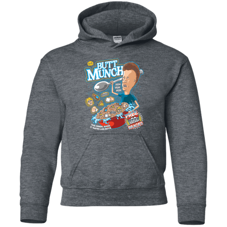 Sweatshirts Dark Heather / YS Buttmunch Cereal Youth Hoodie