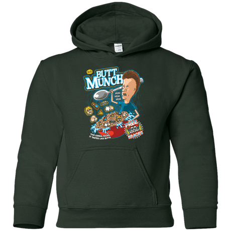 Sweatshirts Forest Green / YS Buttmunch Cereal Youth Hoodie