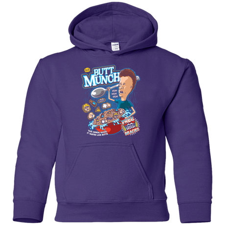 Sweatshirts Purple / YS Buttmunch Cereal Youth Hoodie