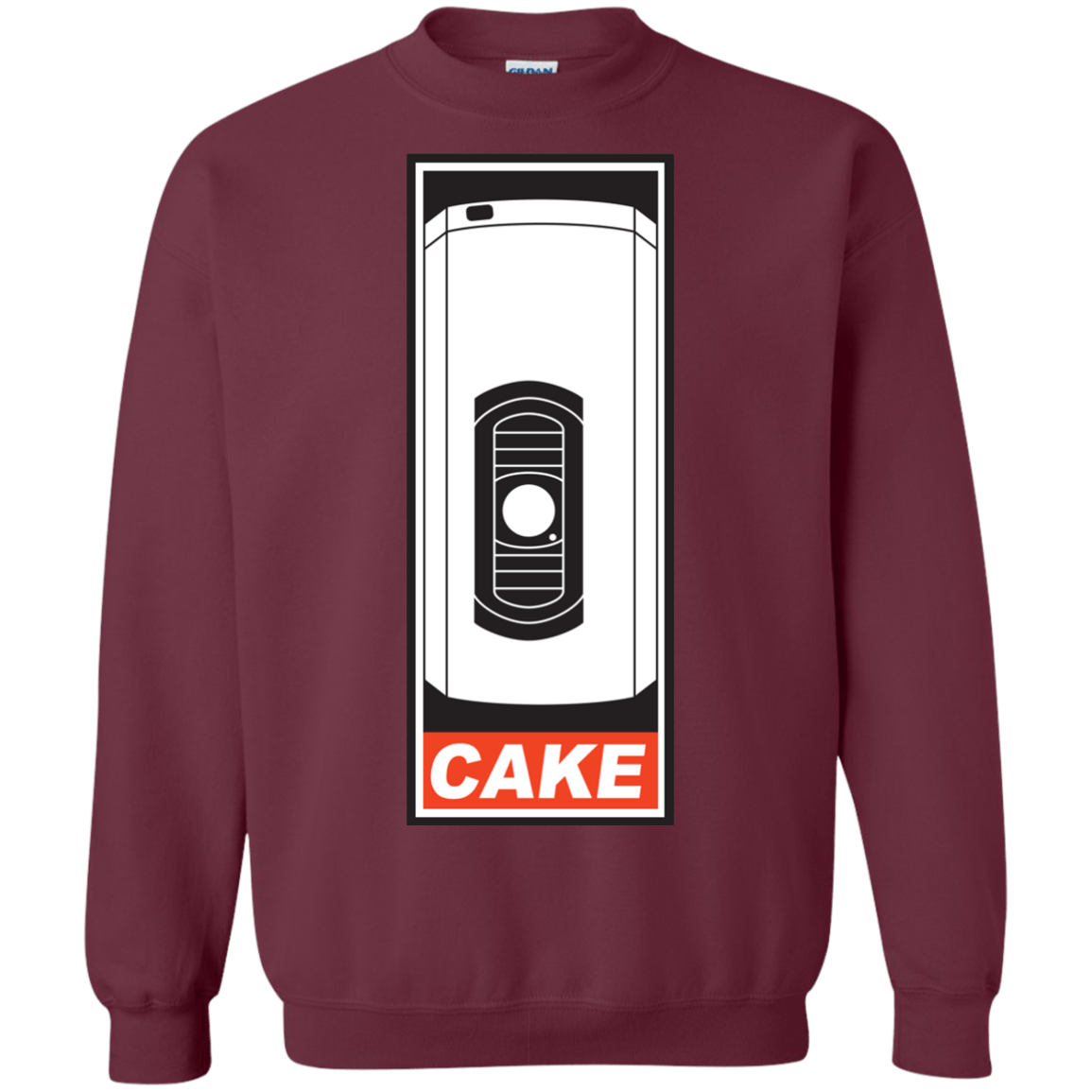 Sweatshirts Maroon / Small Cake is a Lie Crewneck Sweatshirt