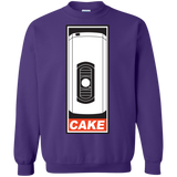 Sweatshirts Purple / Small Cake is a Lie Crewneck Sweatshirt