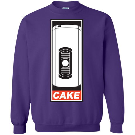 Sweatshirts Purple / Small Cake is a Lie Crewneck Sweatshirt