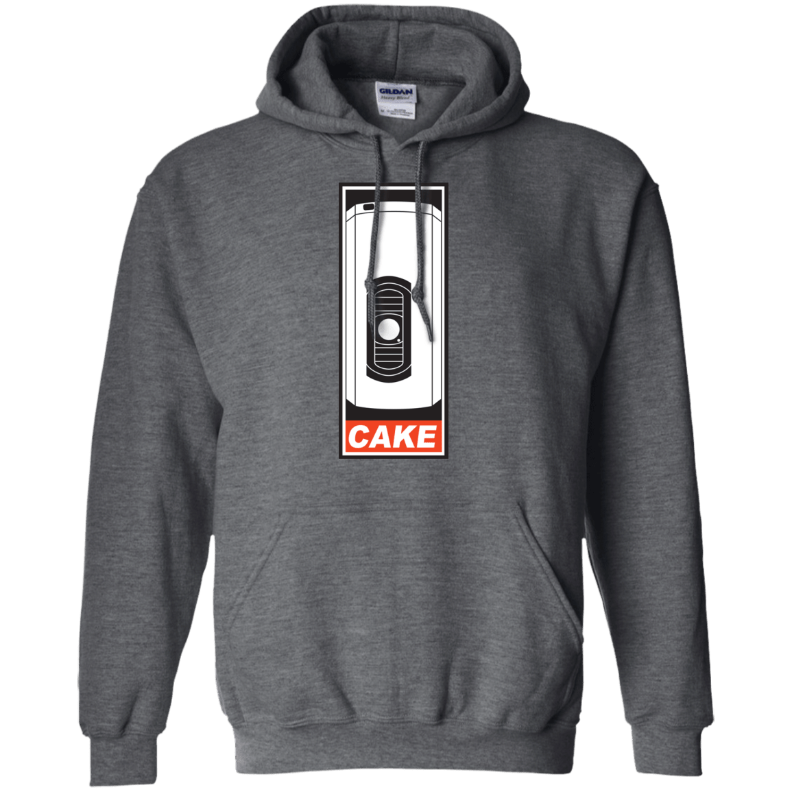 Sweatshirts Dark Heather / Small Cake is a Lie Pullover Hoodie