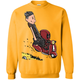 Sweatshirts Gold / S Calvin & Deadpool Crewneck Sweatshirt
