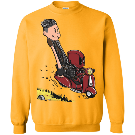 Sweatshirts Gold / S Calvin & Deadpool Crewneck Sweatshirt