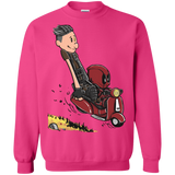 Sweatshirts Heliconia / S Calvin & Deadpool Crewneck Sweatshirt