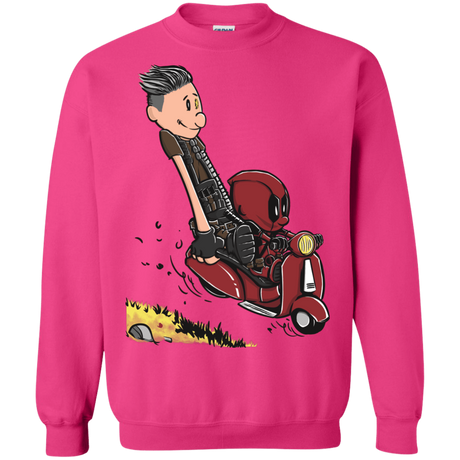 Sweatshirts Heliconia / S Calvin & Deadpool Crewneck Sweatshirt
