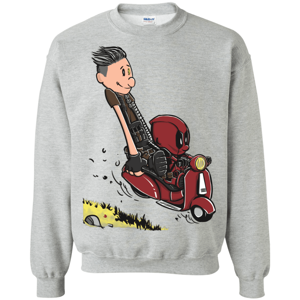 Sweatshirts Sport Grey / S Calvin & Deadpool Crewneck Sweatshirt