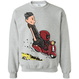 Sweatshirts Sport Grey / S Calvin & Deadpool Crewneck Sweatshirt