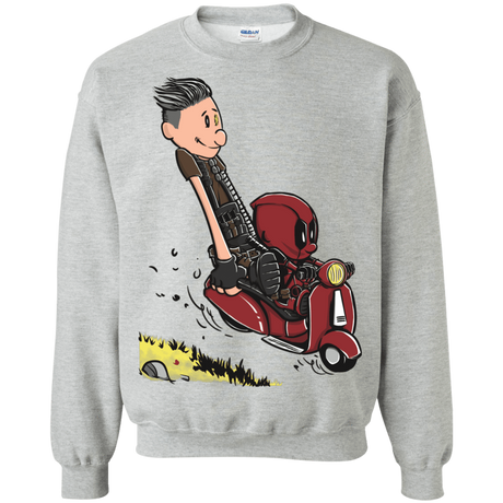 Sweatshirts Sport Grey / S Calvin & Deadpool Crewneck Sweatshirt