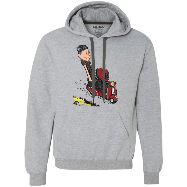 Sweatshirts Sport Grey / S Calvin & Deadpool Premium Fleece Hoodie