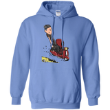 Sweatshirts Carolina Blue / S Calvin & Deadpool Pullover Hoodie