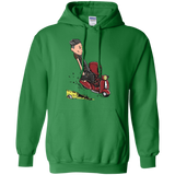 Sweatshirts Irish Green / S Calvin & Deadpool Pullover Hoodie