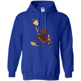 Sweatshirts Royal / S Calvin & Deadpool Pullover Hoodie