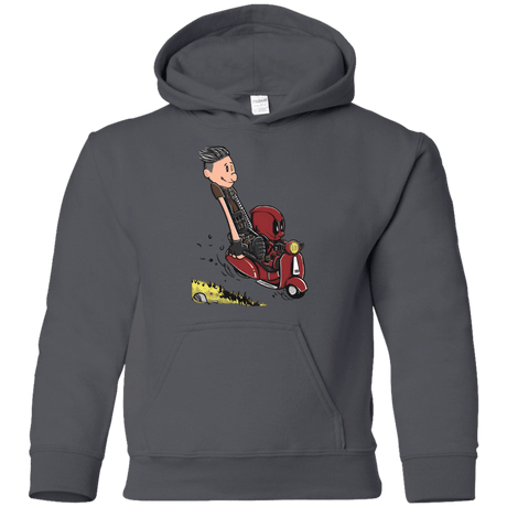 Sweatshirts Charcoal / YS Calvin & Deadpool Youth Hoodie