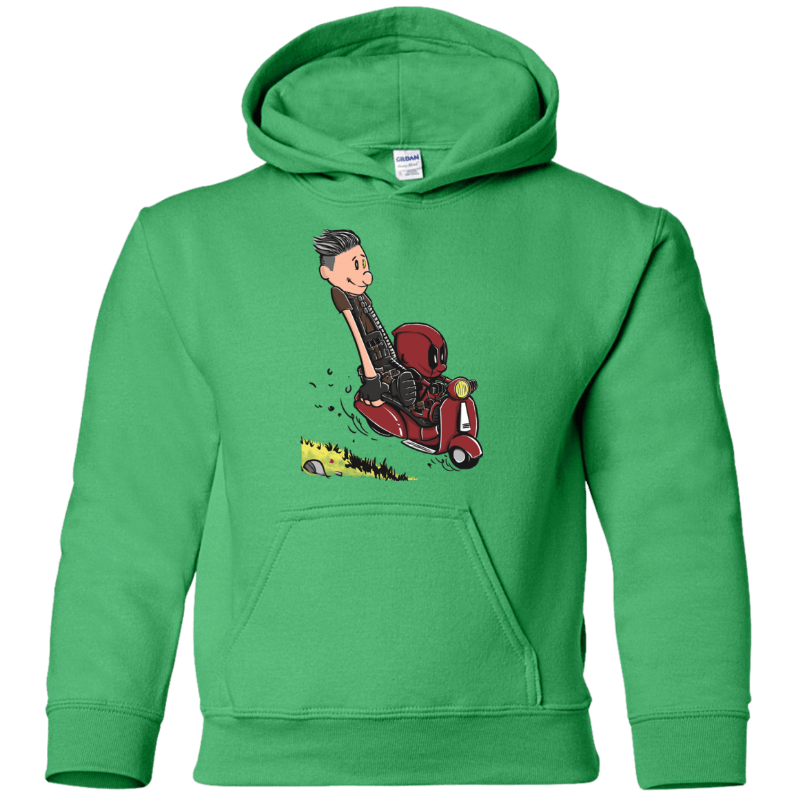 Sweatshirts Irish Green / YS Calvin & Deadpool Youth Hoodie