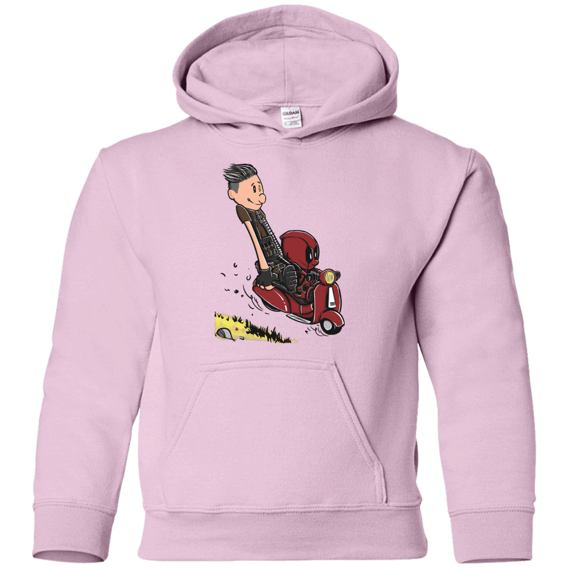 Sweatshirts Light Pink / YS Calvin & Deadpool Youth Hoodie