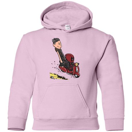 Sweatshirts Light Pink / YS Calvin & Deadpool Youth Hoodie