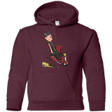 Sweatshirts Maroon / YS Calvin & Deadpool Youth Hoodie