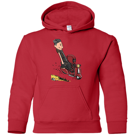 Sweatshirts Red / YS Calvin & Deadpool Youth Hoodie
