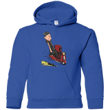 Sweatshirts Royal / YS Calvin & Deadpool Youth Hoodie