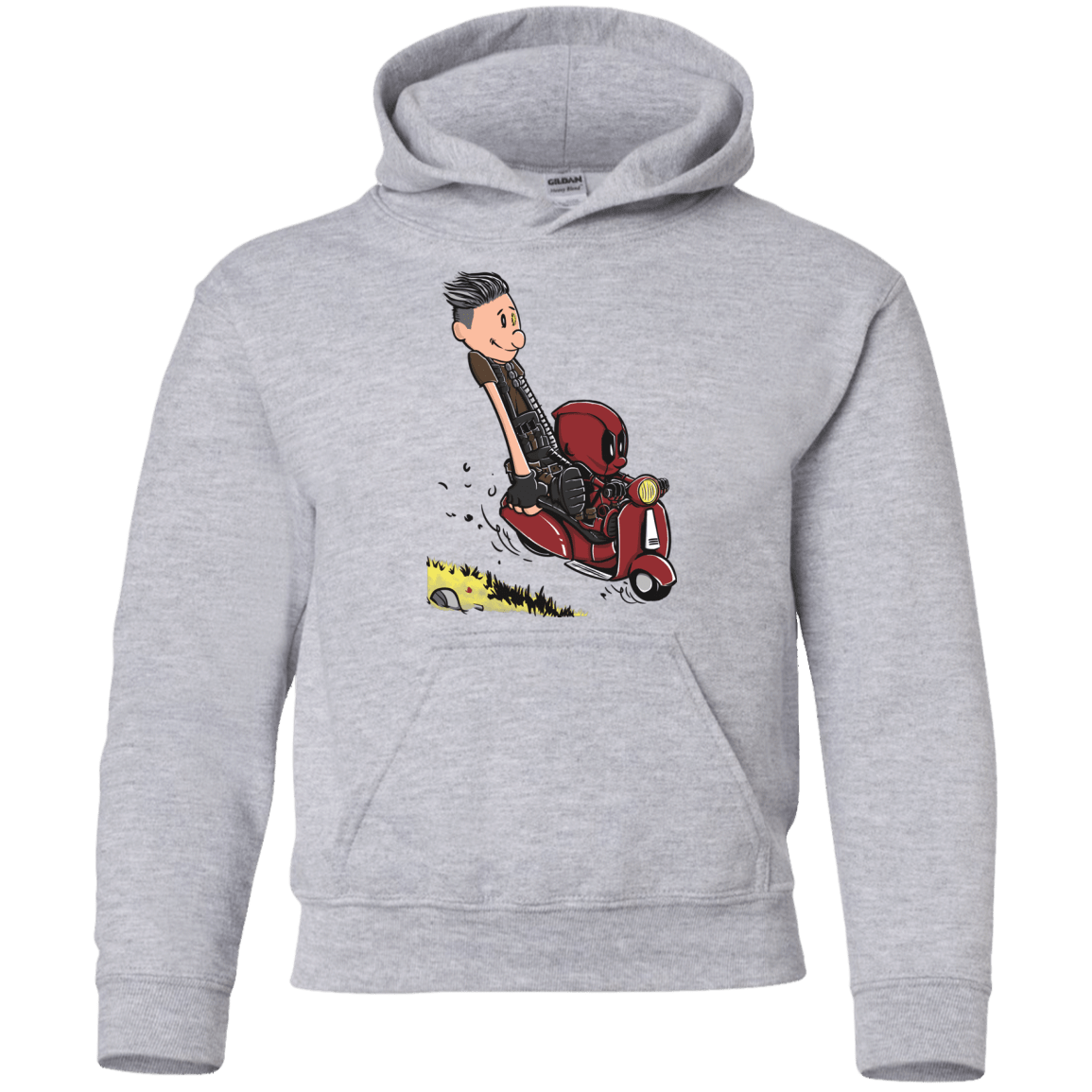 Sweatshirts Sport Grey / YS Calvin & Deadpool Youth Hoodie