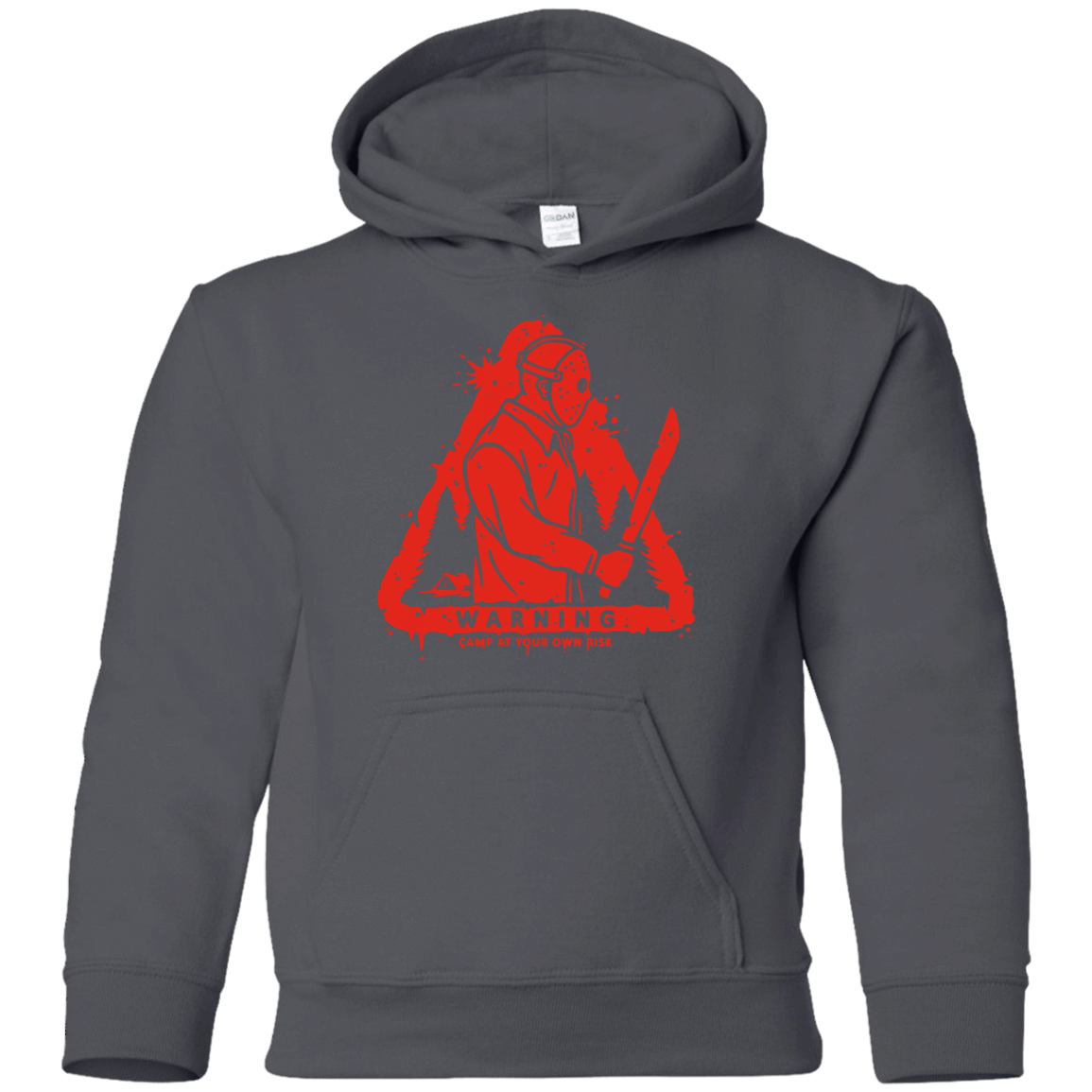 Sweatshirts Charcoal / YS Camp at Your Own Risk Youth Hoodie