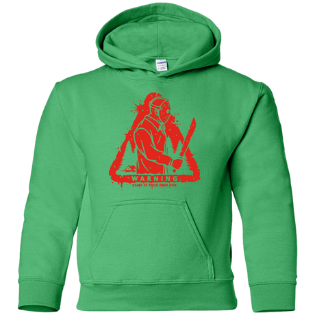 Sweatshirts Irish Green / YS Camp at Your Own Risk Youth Hoodie