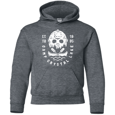 Sweatshirts Dark Heather / YS Camp Crystal Lake Youth Hoodie