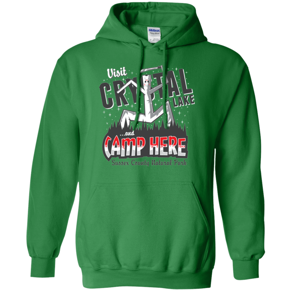 Sweatshirts Irish Green / Small CAMP HERE Pullover Hoodie