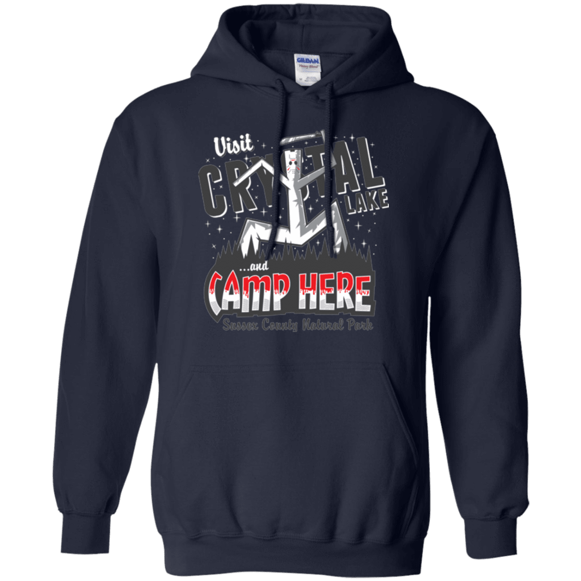 Sweatshirts Navy / Small CAMP HERE Pullover Hoodie