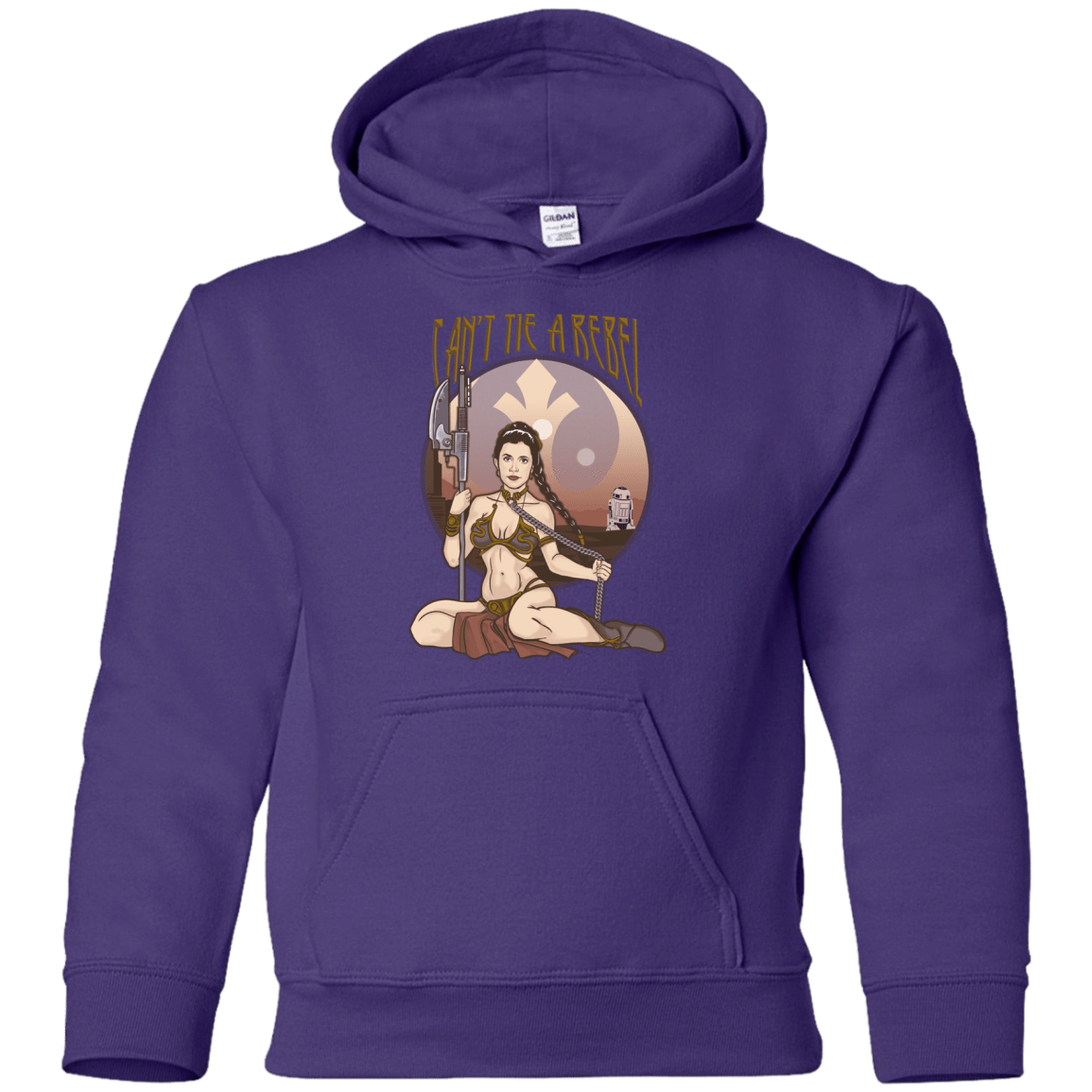 Sweatshirts Purple / YS Can't Tie a Rebel Youth Hoodie