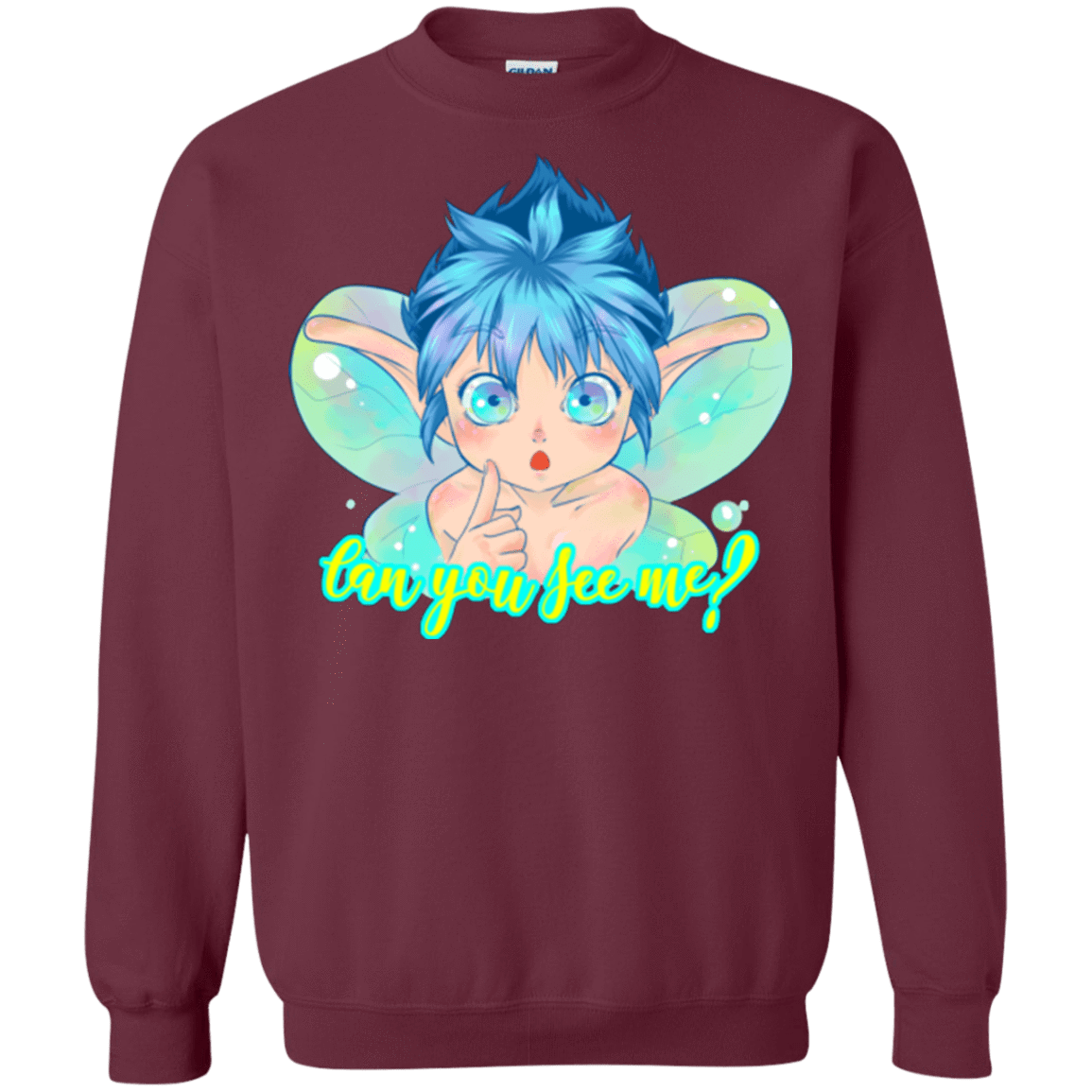 Sweatshirts Maroon / Small Can you see me Crewneck Sweatshirt