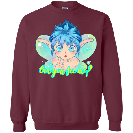 Sweatshirts Maroon / Small Can you see me Crewneck Sweatshirt