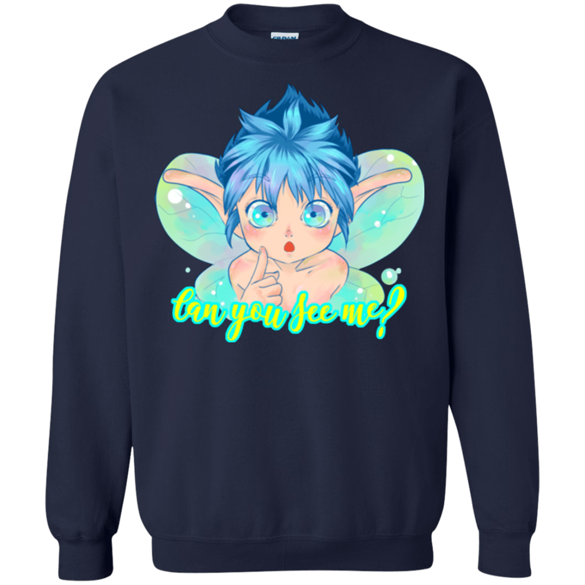 Sweatshirts Navy / Small Can you see me Crewneck Sweatshirt