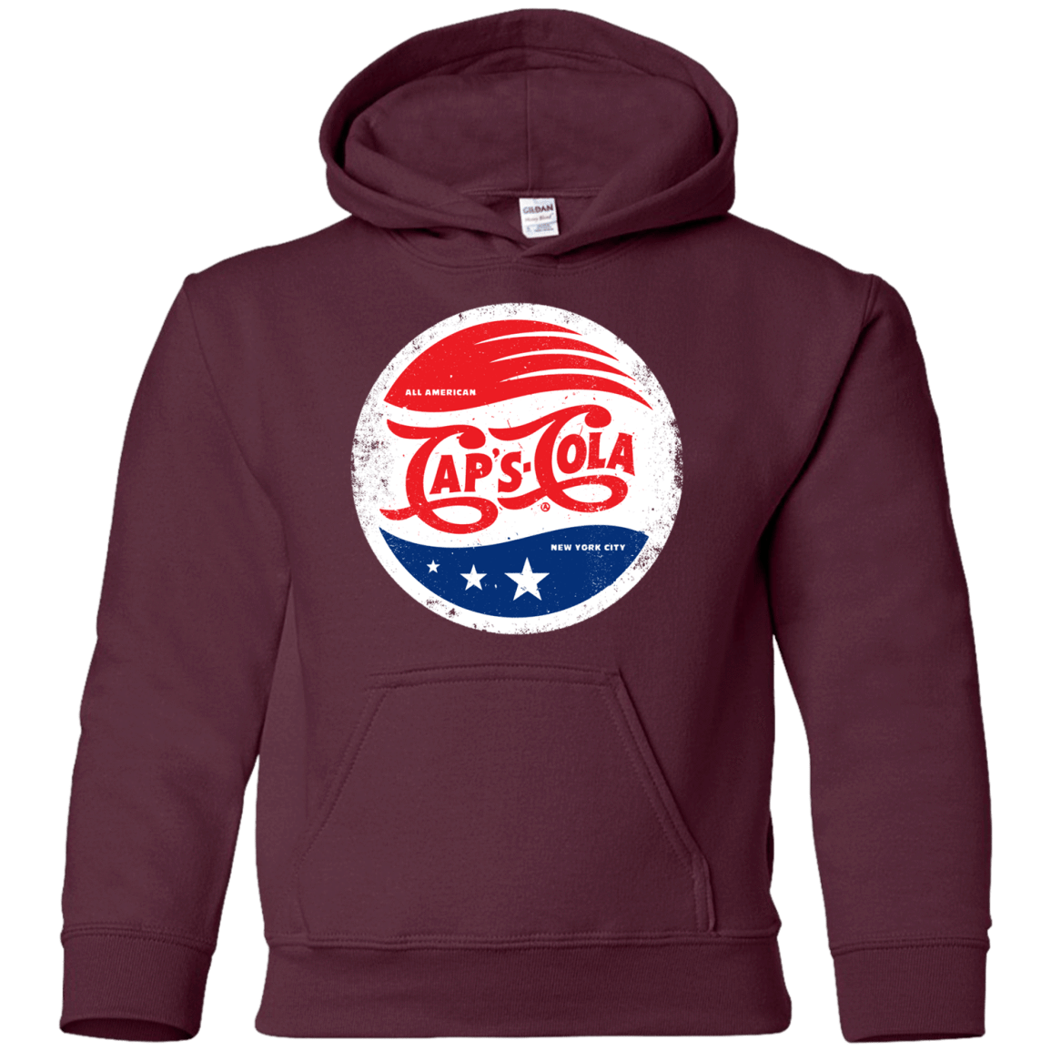 Sweatshirts Maroon / YS Caps Cola Youth Hoodie