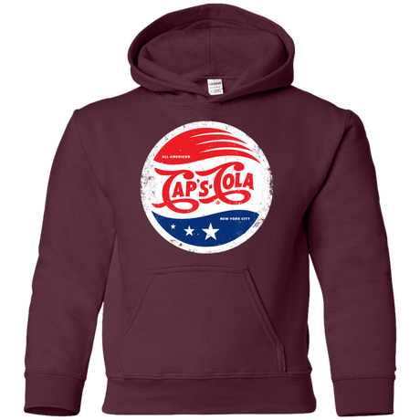 Sweatshirts Maroon / YS Caps Cola Youth Hoodie