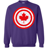 Sweatshirts Purple / Small Captain Canada Crewneck Sweatshirt