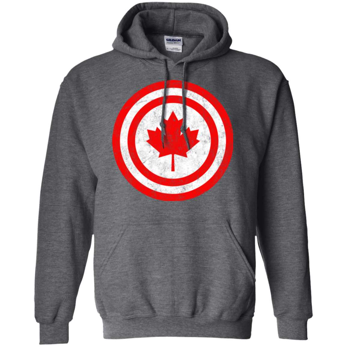 Sweatshirts Dark Heather / Small Captain Canada Pullover Hoodie