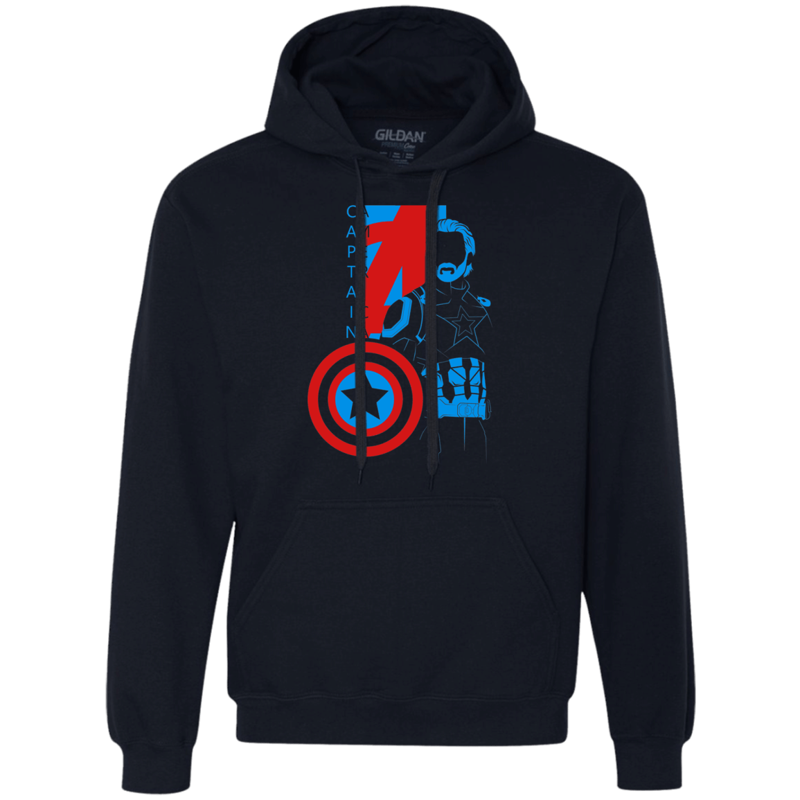 Sweatshirts Navy / S Captain Profile Premium Fleece Hoodie