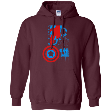 Sweatshirts Maroon / S Captain Profile Pullover Hoodie
