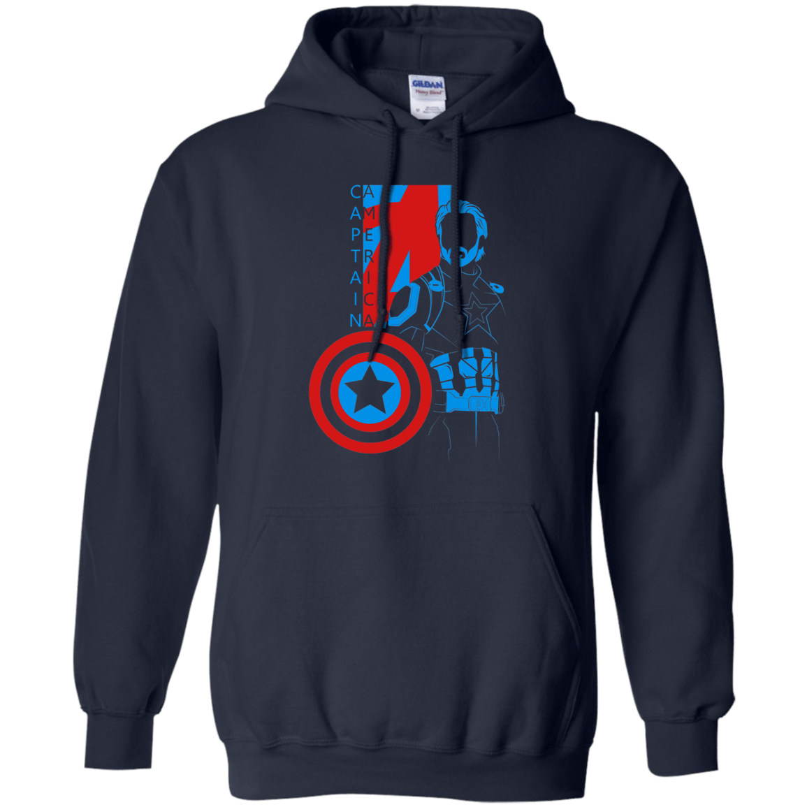 Sweatshirts Navy / S Captain Profile Pullover Hoodie